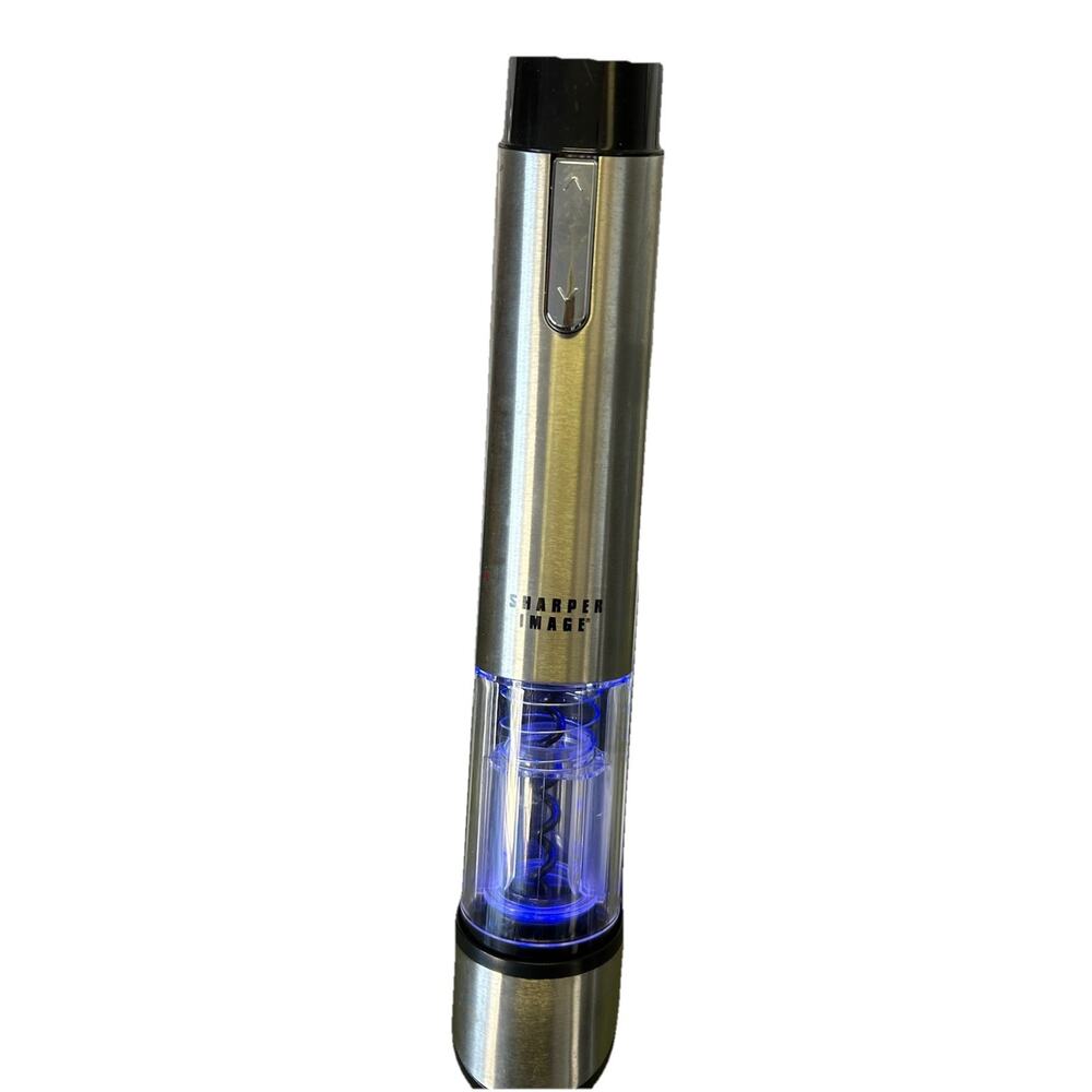 Automatic Wine Opener sharper image built in thermometer One Button Push Works!!